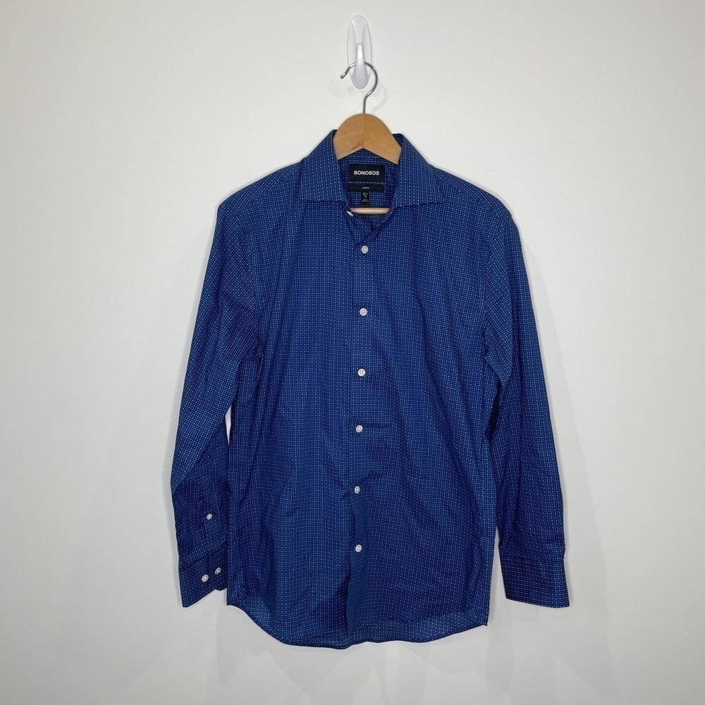 Bonobos Slim Fit Dotted Blue Button Up